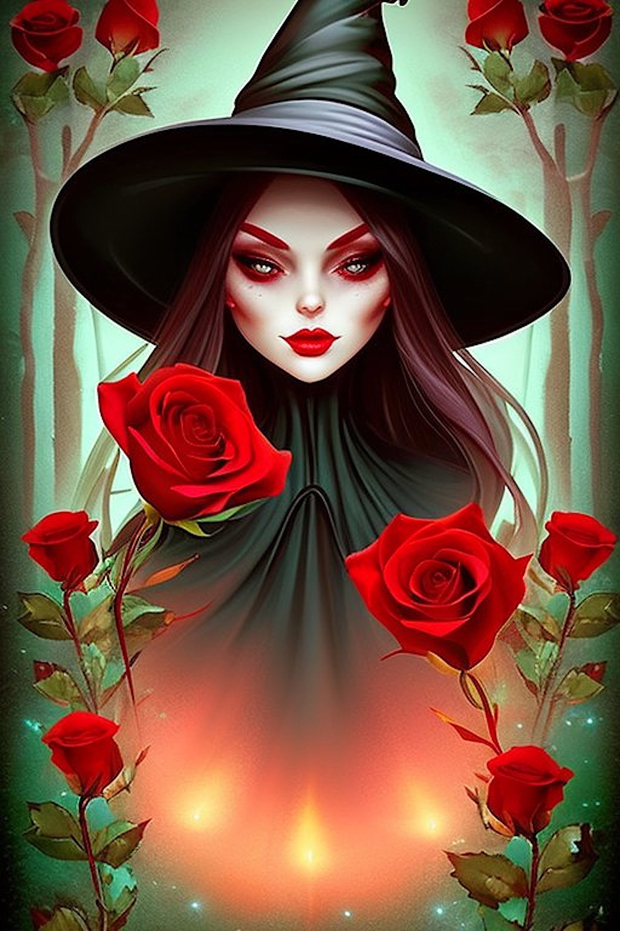 colorful image of garden witch